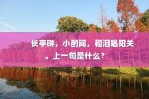 　　长亭畔，小酌间，和泪唱阳关。上一句是什么？
