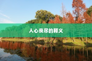 人心丧尽的释义