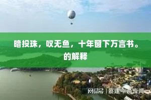 暗投珠，叹无鱼，十年窗下万言书。的解释
