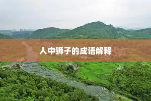 人中狮子的成语解释