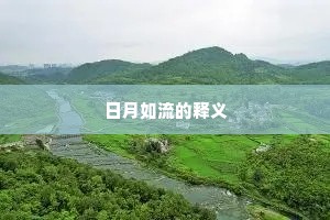 日月如流的释义