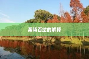 柔肠百结的解释