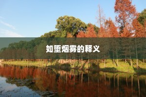 如堕烟雾的释义