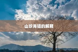 山珍海错的解释
