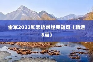 雷军2023励志语录经典短句（精选8篇）