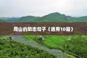 爬山的励志句子（通用10篇）