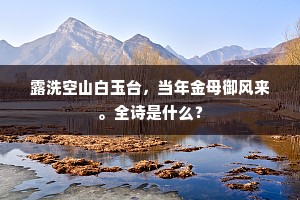 露洗空山白玉台，当年金母御风来。全诗是什么？