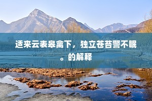 适来云表皋禽下，独立苍苔警不眠。的解释