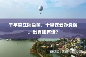 千竿森立隔尘嚣，十里苍云净炎燠。出自哪首诗？