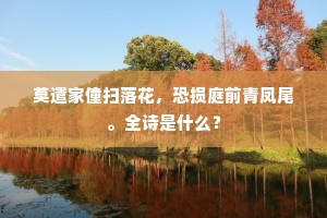 莫遣家僮扫落花，恐损庭前青凤尾。全诗是什么？