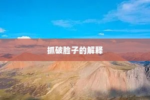 抓破脸子的解释