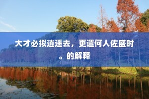 大才必拟逍遥去，更遣何人佐盛时。的解释