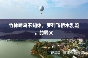 竹林啼鸟不知休，罗列飞桥水乱流。的释义