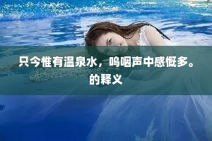 只今惟有温泉水，呜咽声中感慨多。的释义