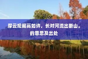 摩云观阁高如许，长对河流出断山。的意思及出处