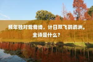 频年独对鸳鸯绮，计日双飞鹦鹉洲。全诗是什么？