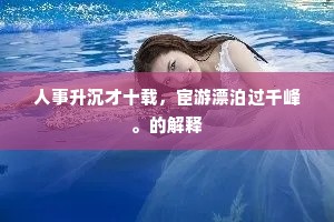 人事升沉才十载，宦游漂泊过千峰。的解释