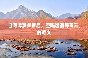 自顾漳滨多病后，空瞻逸翮舞青云。的释义