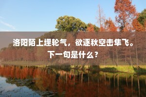 洛阳陌上埋轮气，欲逐秋空击隼飞。下一句是什么？