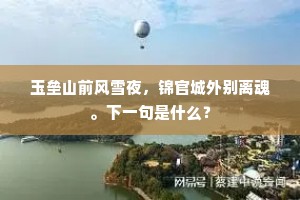 玉垒山前风雪夜，锦官城外别离魂。下一句是什么？