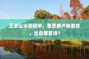 王家山水画图中，意思都卢粉墨容。出自哪首诗？