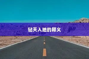 钻天入地的释义