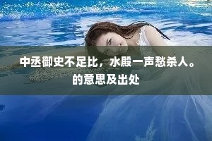 中丞御史不足比，水殿一声愁杀人。的意思及出处