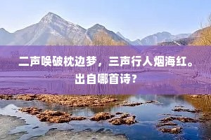 二声唤破枕边梦，三声行人烟海红。出自哪首诗？