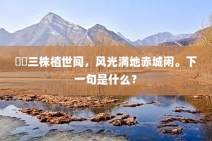 髣髴三株植世间，风光满地赤城闲。下一句是什么？