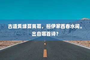 古道夤缘蔓黄葛，桓伊冢西春水阔。出自哪首诗？