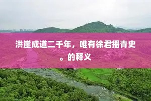 洪崖成道二千年，唯有徐君播青史。的释义