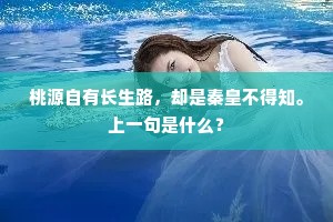桃源自有长生路，却是秦皇不得知。上一句是什么？