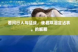 若问行人与征战，使君双泪定沾衣。的解释