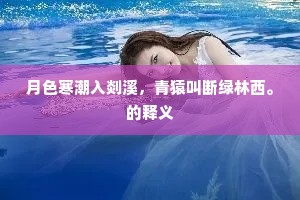 月色寒潮入剡溪，青猿叫断绿林西。的释义