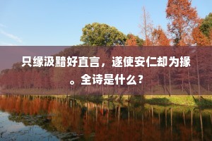 只缘汲黯好直言，遂使安仁却为掾。全诗是什么？