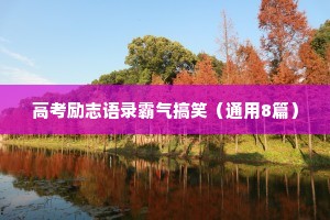 高考励志语录霸气搞笑（通用8篇）