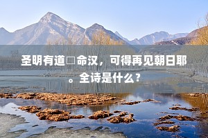圣明有道□命汉，可得再见朝日耶。全诗是什么？