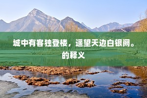 城中有客独登楼，遥望天边白银阙。的释义