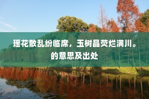 瑶花散乱纷临席，玉树晶荧烂满川。的意思及出处