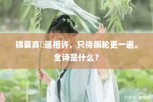 锦囊真籙遥相许，只待飙轮更一遍。全诗是什么？