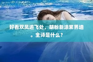 好看双凤追飞处，胡粉新涂紫界墙。全诗是什么？