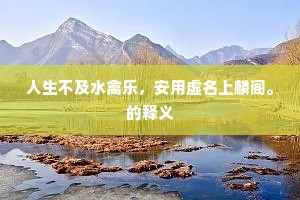人生不及水禽乐，安用虚名上麟阁。的释义