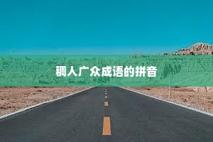稠人广众成语的拼音