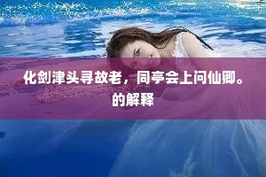 化剑津头寻故老，同亭会上问仙卿。的解释