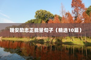 晚安励志正能量句子（精选10篇）