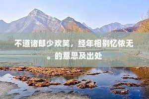不道诸郎少欢笑，经年相别忆侬无。的意思及出处