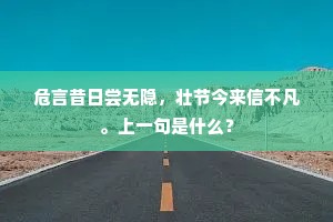 危言昔日尝无隐，壮节今来信不凡。上一句是什么？