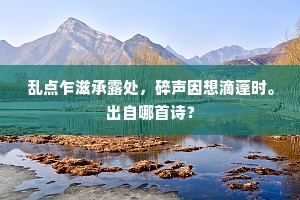 乱点乍滋承露处，碎声因想滴蓬时。出自哪首诗？