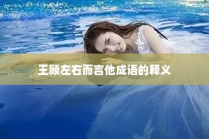 王顾左右而言他成语的释义