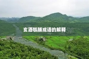 玄酒瓠脯成语的解释